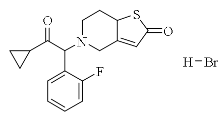 5-[2-Cyclopropyl-1-(2-fluorophenyl)-2-oxoethyl]-5,6,7,7a-tetrahydrothieno[3,2-c]pyridin-2(4H)-one hydrobromide